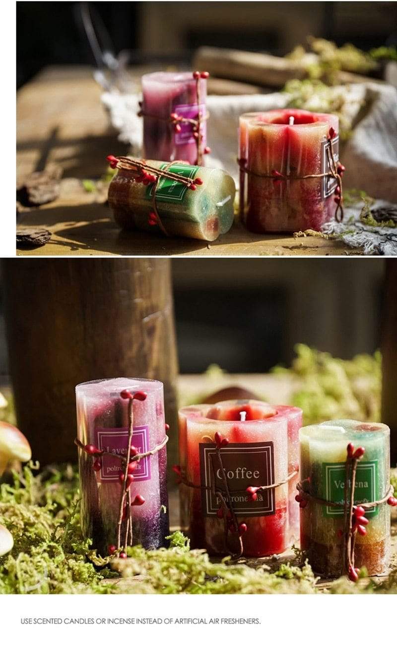 Cylindrical Scented Candles Blackbrdstore