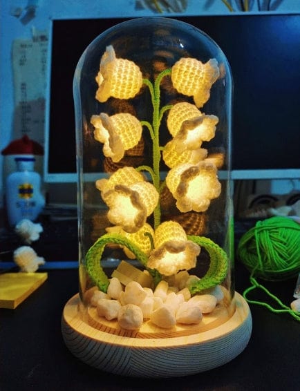 DIY Handwoven Crochet Lily Of The Valley Night Lamp Blackbrdstore