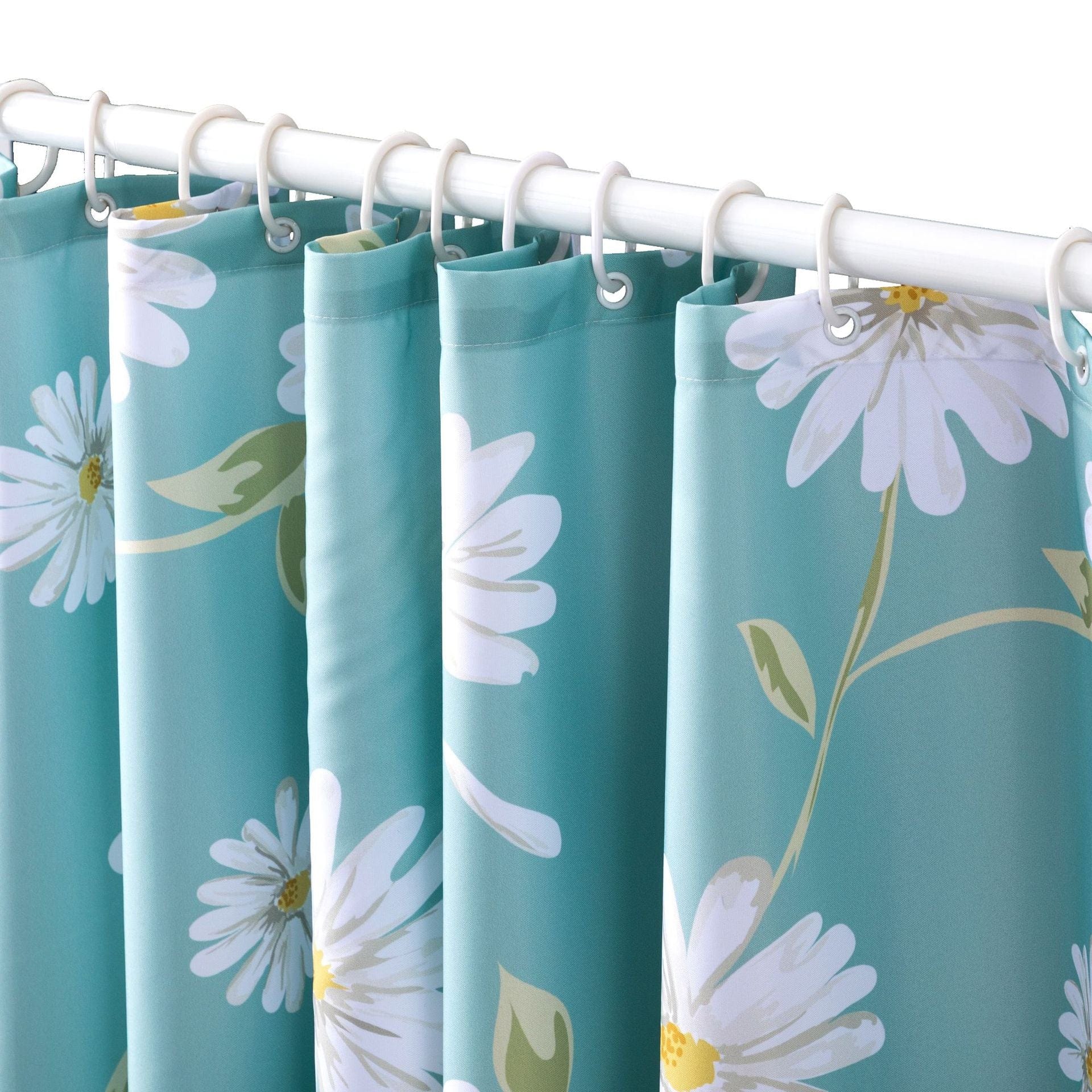 Daisy Sky Blue Shower Curtains Blackbrdstore