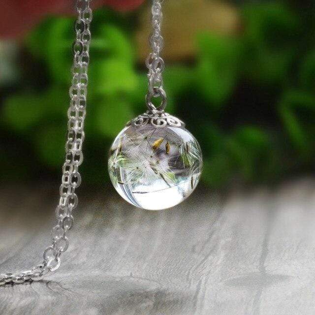 Dandelion Necklace Blackbrdstore
