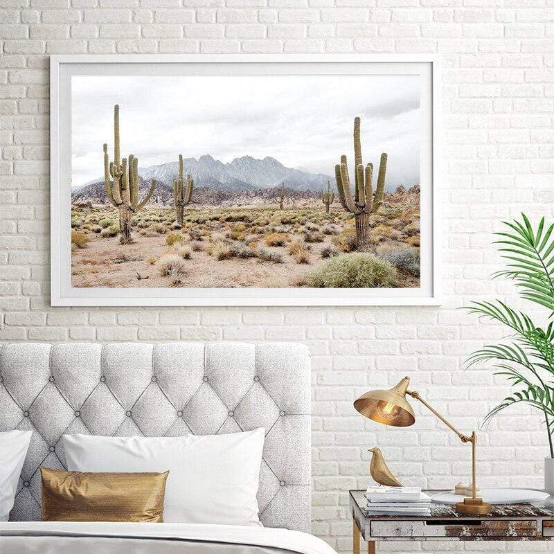 Desert Landscape Canvas Wall Art Blackbrdstore