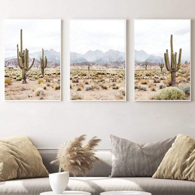 Desert Landscape Canvas Wall Art Blackbrdstore