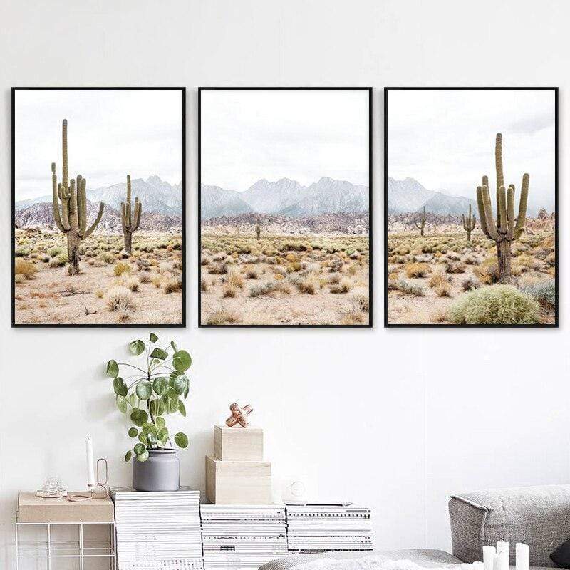 Desert Landscape Canvas Wall Art Blackbrdstore