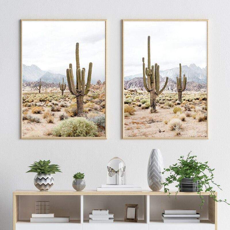 Desert Landscape Canvas Wall Art Blackbrdstore