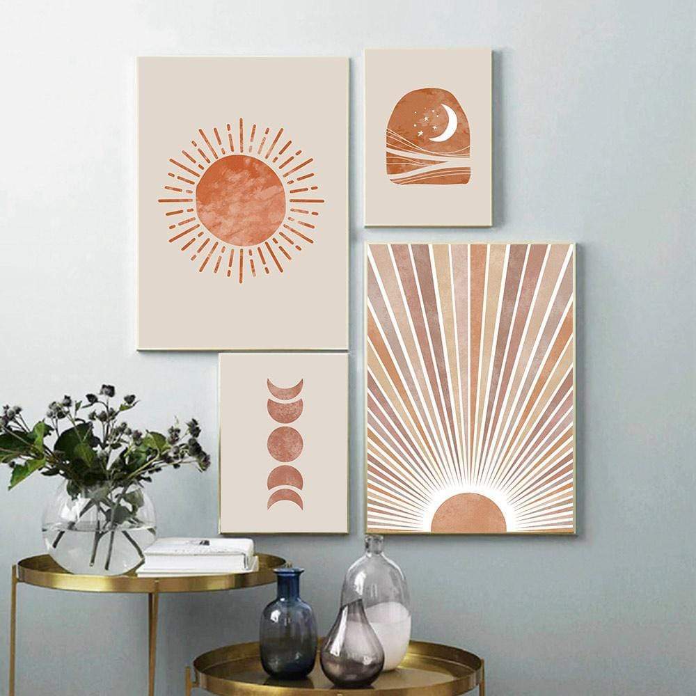 Desert Moon & Sunshine Canvas Wall Decor Blackbrdstore