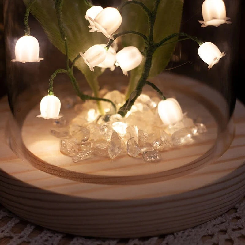 Jmtresw Lily of The Valley DIY Night Light Material Kit Artificial