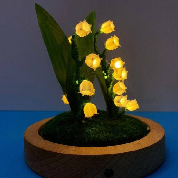 DIY Handwoven Crochet Lily Of The Valley Night Lamp - Blackbrdstore