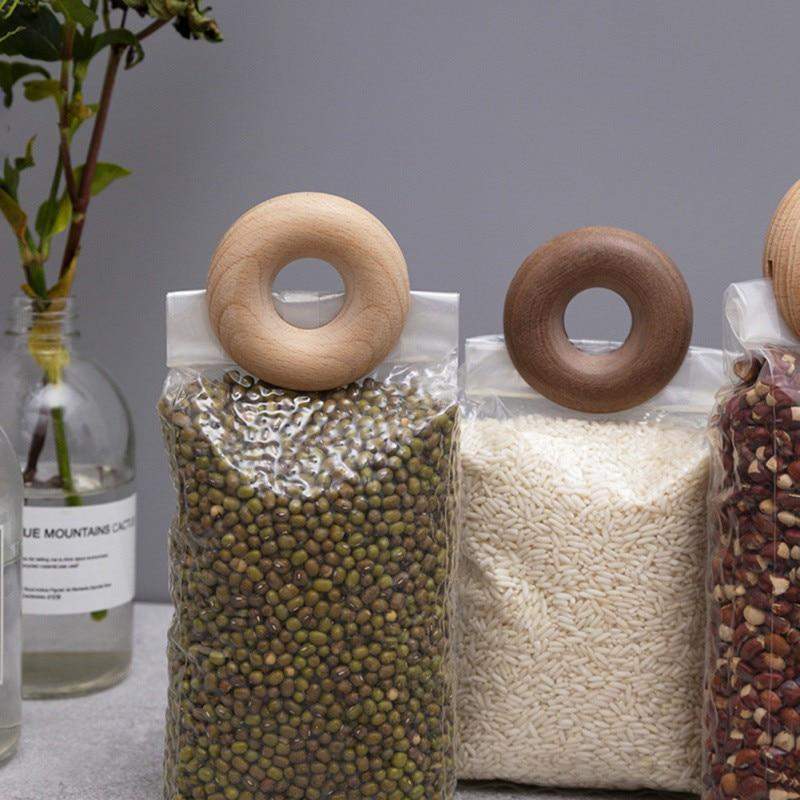 Donuts Wooden Sealing Clips Blackbrdstore