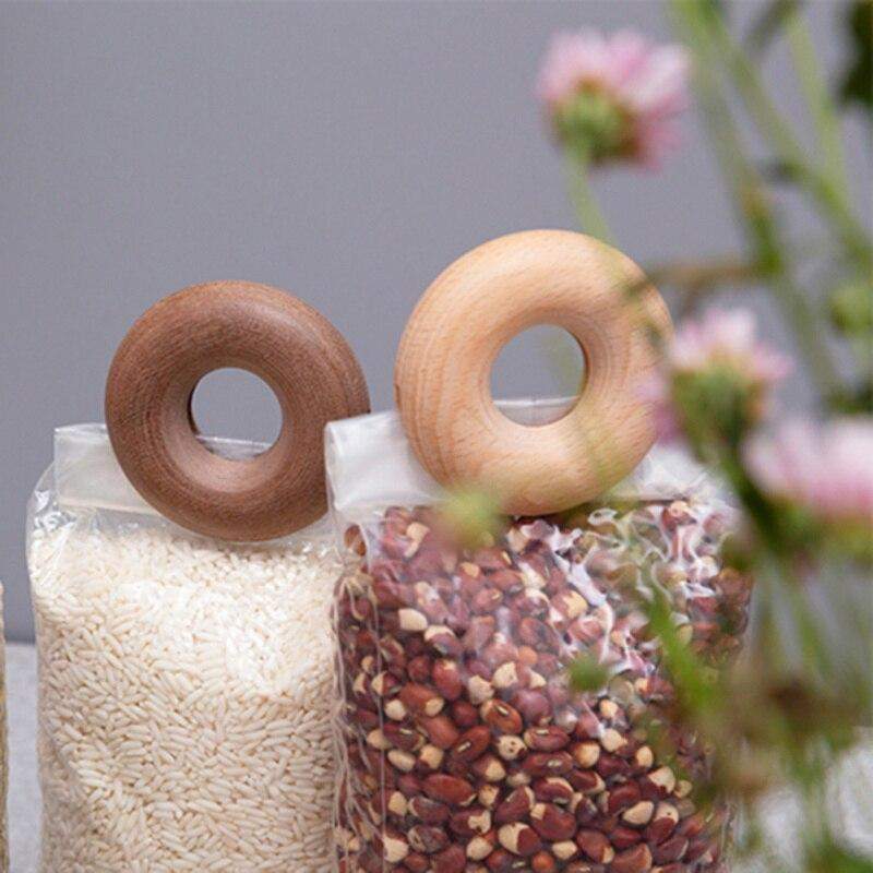 Donuts Wooden Sealing Clips Blackbrdstore