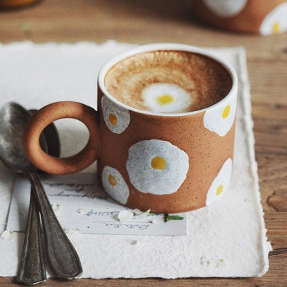 Egg Hand Painted Coffee Mug Blackbrdstore