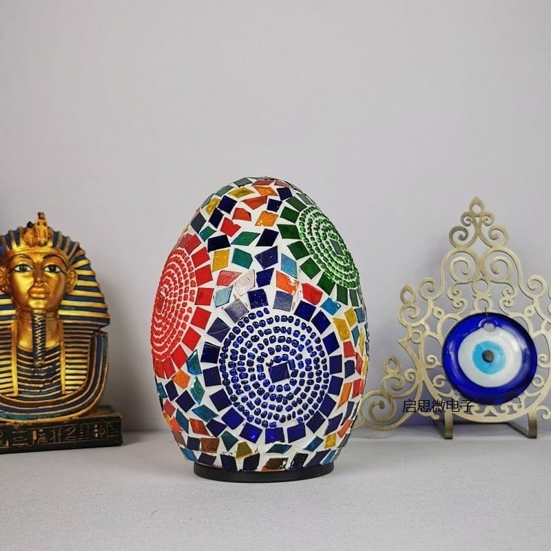 Egyptian Egg Mosaic Lamp Blackbrdstore