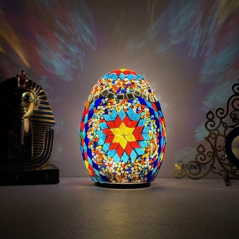 Egyptian Egg Mosaic Lamp Blackbrdstore
