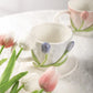 Embossed Floral Coffee Mugs Blackbrdstore