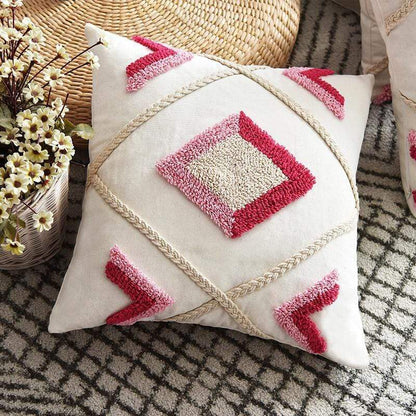 Embroidered Pink Cushion Covers Blackbrdstore