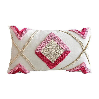 Embroidered Pink Cushion Covers Blackbrdstore
