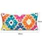 Embroidery Colorful Floral Pillow Cover Blackbrdstore