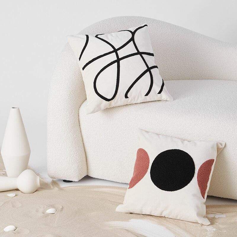 Embroidery Cushion Cover Blackbrdstore