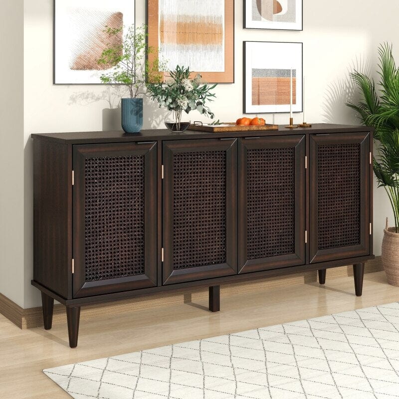 Emmerich Sideboard With Artificial Rattan Door Blackbrdstore