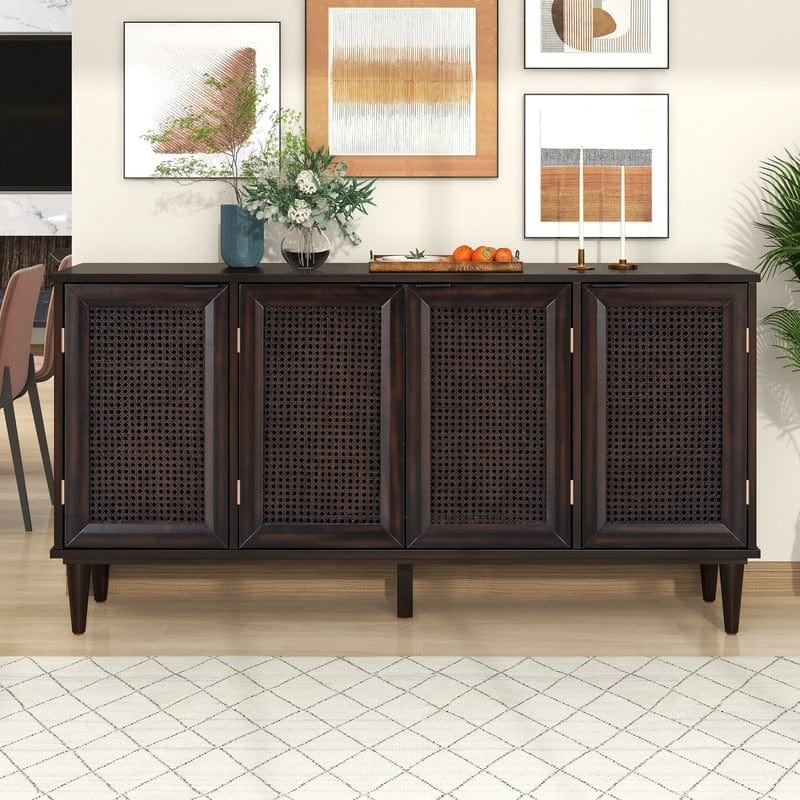 Emmerich Sideboard With Artificial Rattan Door Blackbrdstore