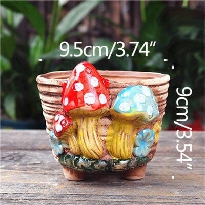 Enchanted Mushroom Flower Pot Blackbrdstore