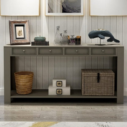 Entryway Console with Storage Drawers Blackbrdstore