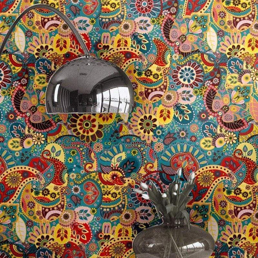 Ethnic Style Wallpaper Roll Blackbrdstore