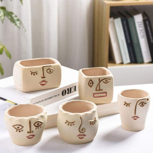 Face Art Flower Pot Blackbrdstore