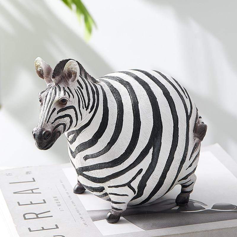 Fat Zebra Statue Blackbrdstore