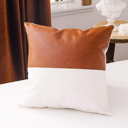 Faux Leather Cushion Cover Blackbrdstore