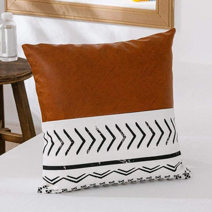 Faux Leather Cushion Cover Blackbrdstore