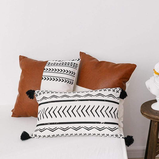 Faux Leather Cushion Cover Blackbrdstore