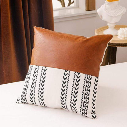 Faux Leather Cushion Cover Blackbrdstore