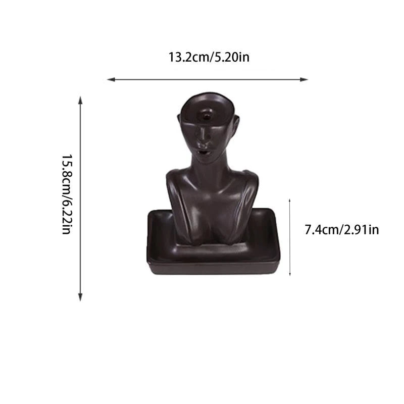 Female Form Backflow Incense Burner Blackbrdstore