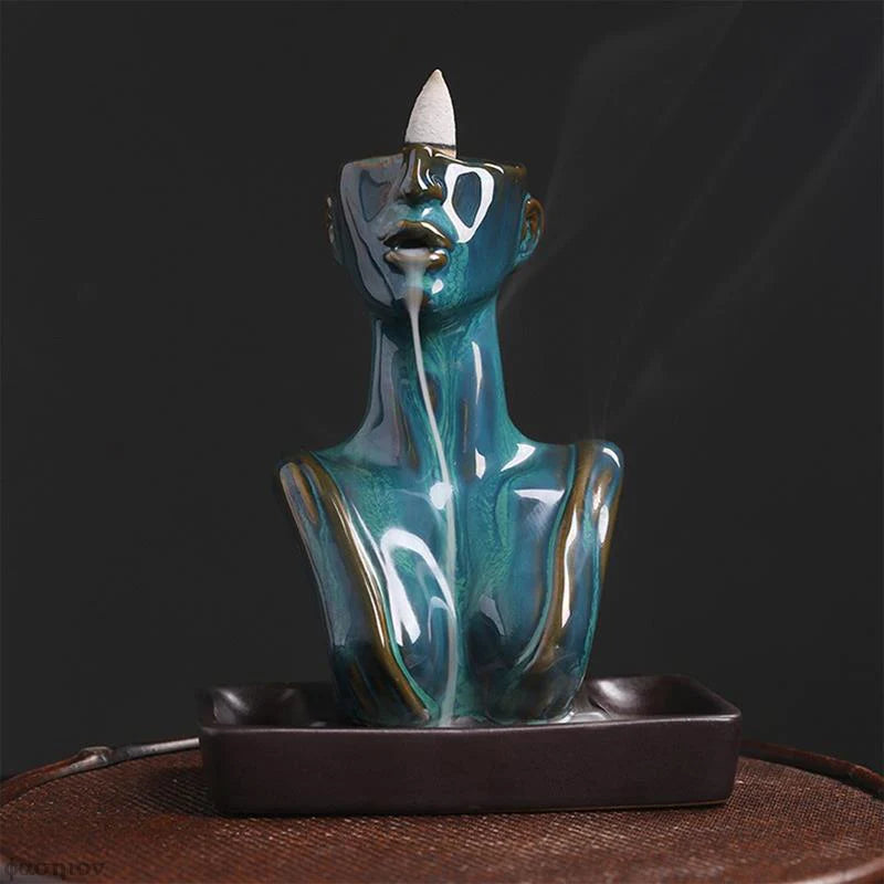 Female Form Backflow Incense Burner Blackbrdstore