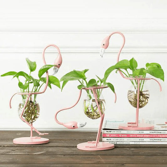 Flamingo Plant Vase Blackbrdstore