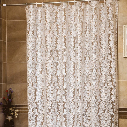 Floral Mildew Shower Curtain Blackbrdstore