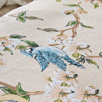 Flower And Bird's Throw Blanket Blackbrdstore