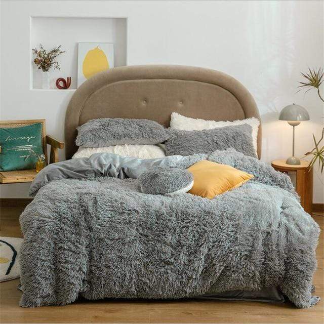 Fluffy Duvet Cover Set Blackbrdstore