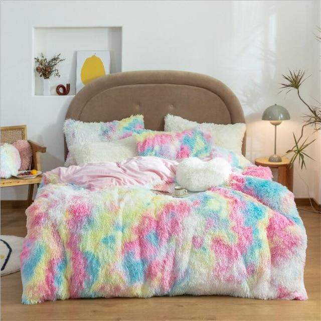 Fluffy Duvet Cover Set Blackbrdstore