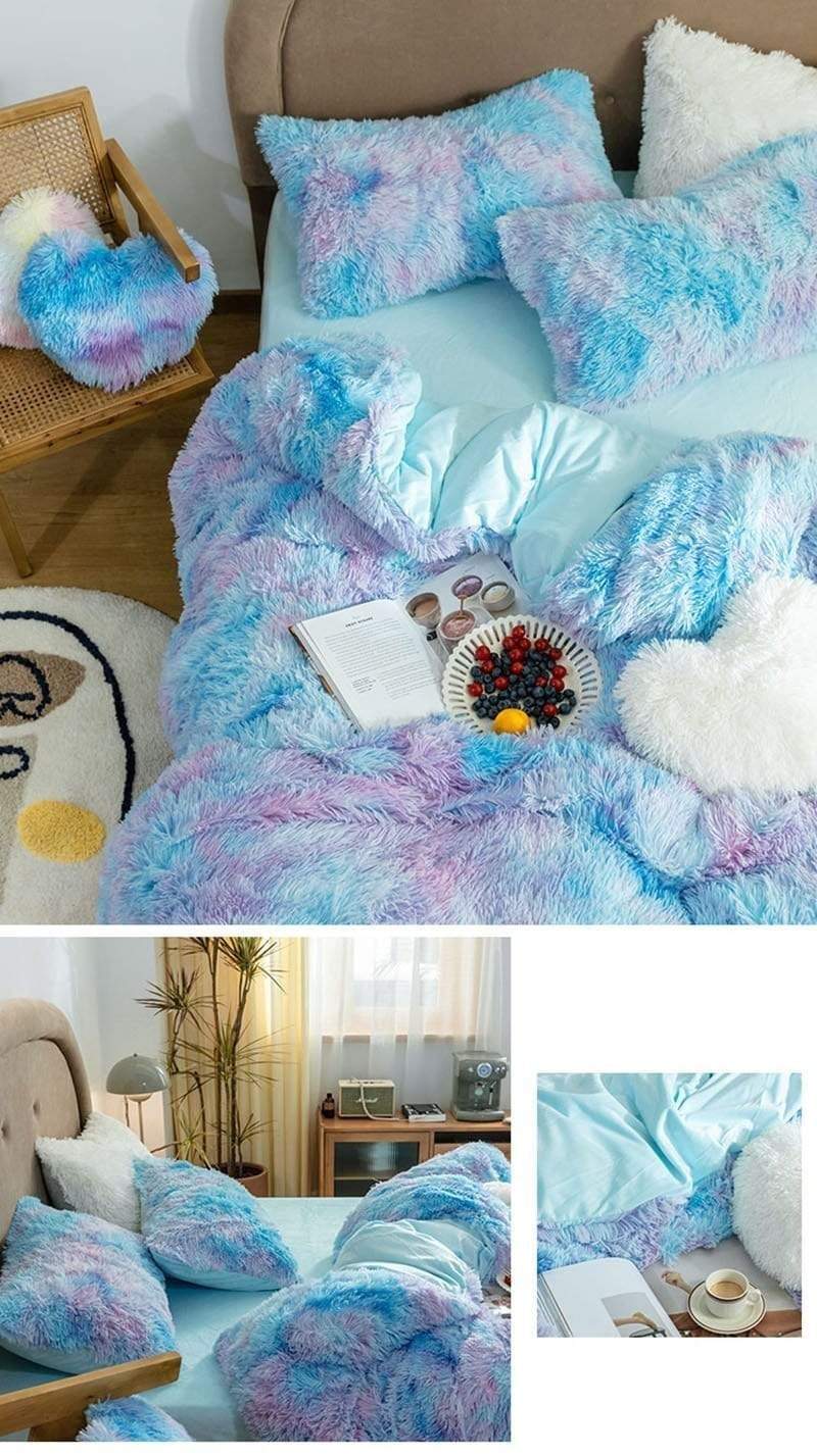 Fluffy Duvet Cover Set Blackbrdstore