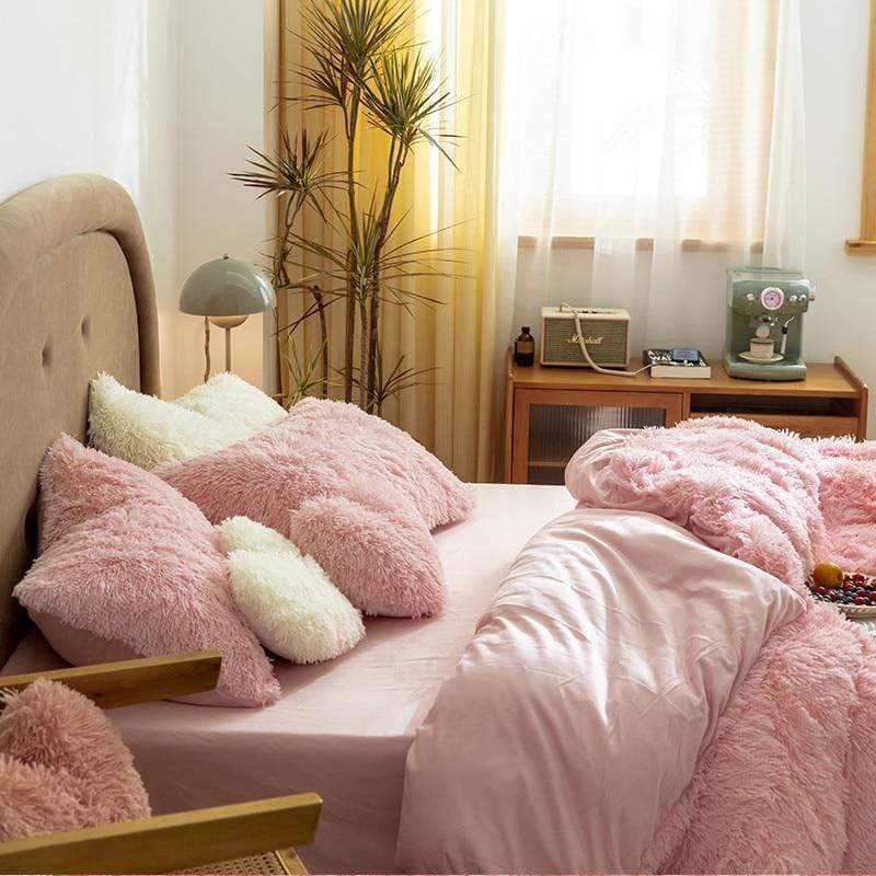 Fluffy Duvet Cover Set Blackbrdstore