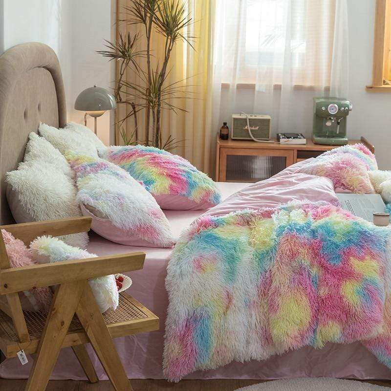 Fluffy Duvet Cover Set Blackbrdstore