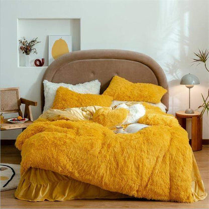 Fluffy Duvet Cover Set Blackbrdstore