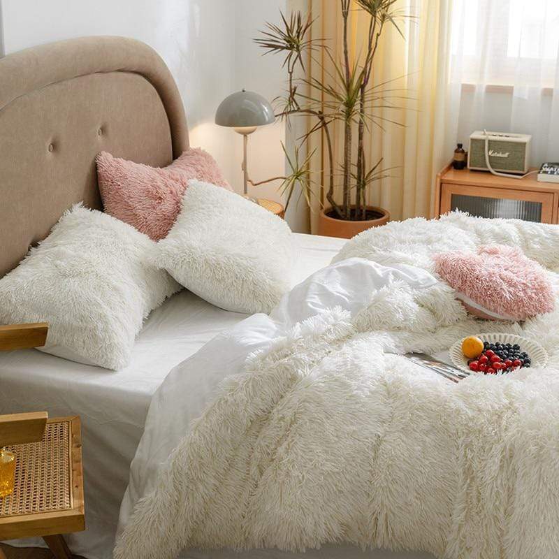 Fluffy Duvet Cover Set Blackbrdstore