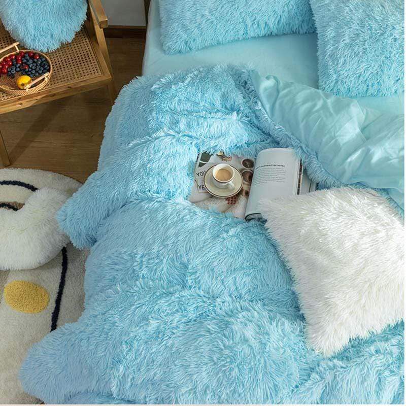 Fluffy Duvet Cover Set Blackbrdstore