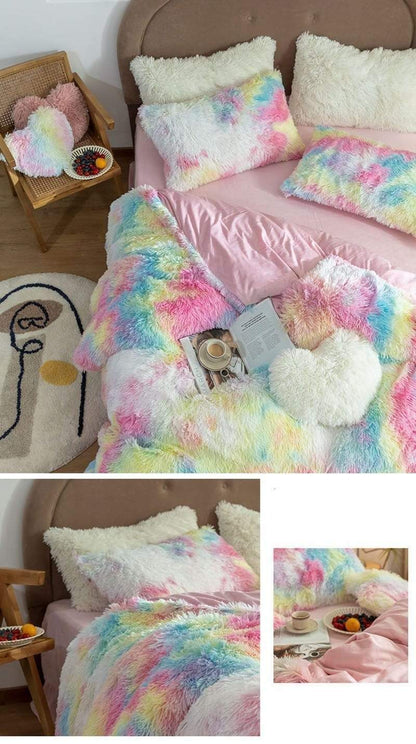 Fluffy Duvet Cover Set Blackbrdstore