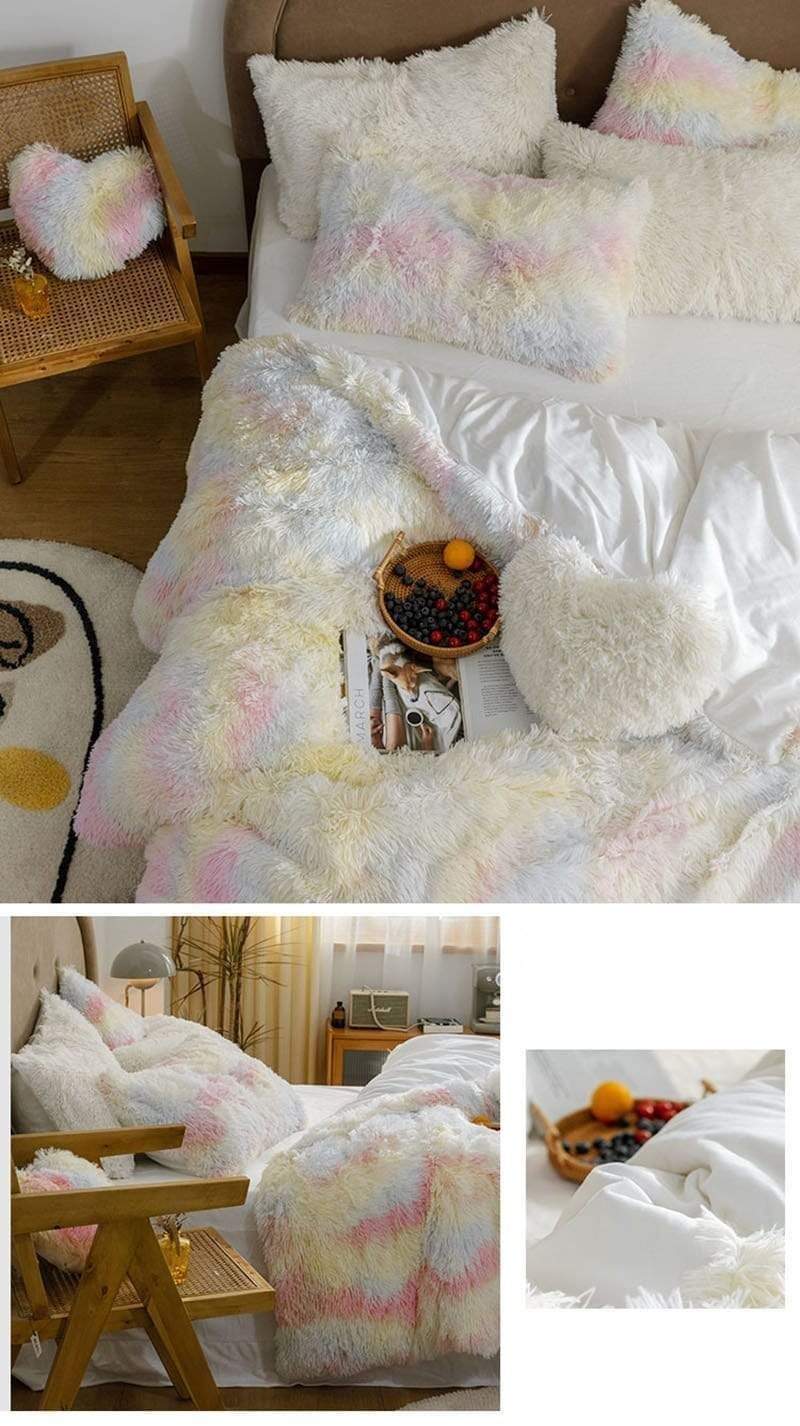 Fluffy Duvet Cover Set Blackbrdstore