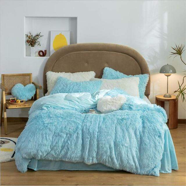 Fluffy Duvet Cover Set Blackbrdstore