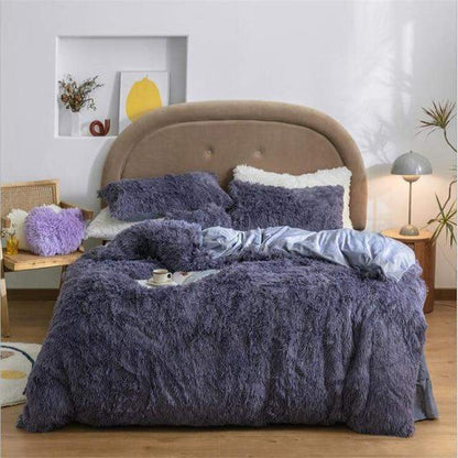 Fluffy Duvet Cover Set Blackbrdstore