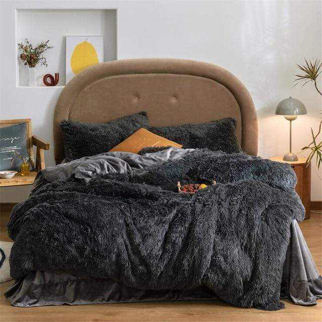 Fluffy Duvet Cover Set Blackbrdstore